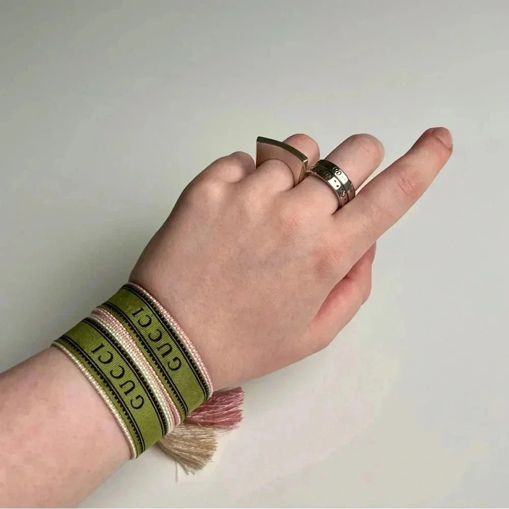 Gucci up cycled ribbonn bracelet repurposed - Picture 2 of 5